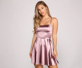 Frida Satin-Partykleid